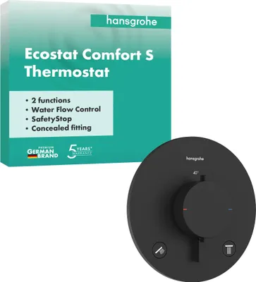Productafbeelding van Hansgrohe Thermostaat UP Ecostat Comfort S, complete set voor 2 verbruikers, MSW, 1 stuk.