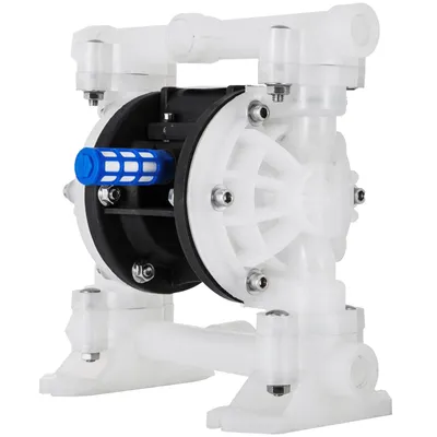 Produktbild von VEVOR Doppelmembranpumpe mit Druckluftantrieb – 7 GPM, 100 PSI, Polypropylen-Membranpumpe mit 1/2" Ein- und Auslass, max. Förderhöhe 69 m (226,4 ft)