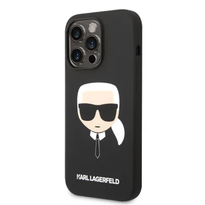 Produktbild von Karl Lagerfeld Klhcp14Xslkhbk Iphone 14 Pro Max 6,7"" Hardcase Czarny/Schwarz Silikon Karl`s Head