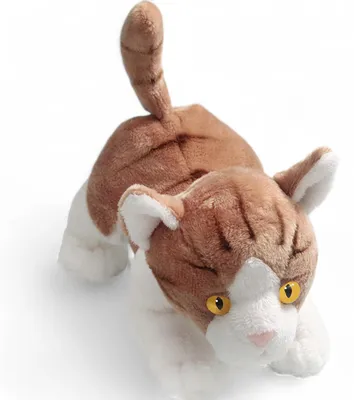 Produktbild von Carl Dick Katze hellbraun schleichend, ca. 18cm 3223003 Kuscheltier, Plüschtier, Stofftier