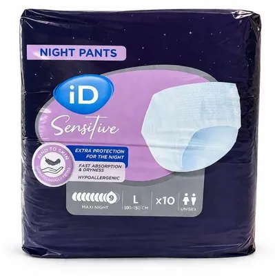 Image de iD Sensitive Pants Maxi Night - 1 paquet de 10 protections