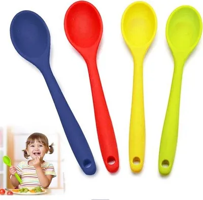 Produktbild von Silikon Löffel Set 4-teilig hitzebeständig Antihaft