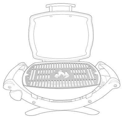 Produktbild von Grillrost Set Edelstahl passend für Weber Q100 Q200 Q300 Q1000 Q2000 Q3000, Größe:Q1xx Rost Flame