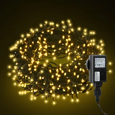 Imagen del producto de Jayseuw, cadena de luces LED de 30 metros, 300 luces, 8 modos de iluminación, ideal para fiestas, jardines, decoración interior, Navidad, bodas. Luz cálida