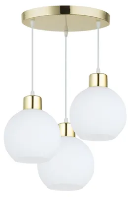 Produktbild von KAR-LIGHTING Pendelleuchte 3-flammig Gold, Metall für Esszimmer Wohnzimmer Küche – höhenverstellbar, E27-Fassungen