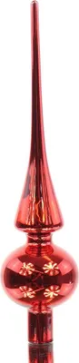 Produktbild von Kaemingk Weihnachtsbaumspitze Christmas Red rot glänzend Ø 6 cm 26 cm - Glas