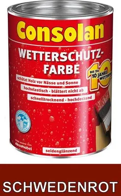 Produktbild von Consolan Wetterschutz-Farbe 2,5 L schwedenrot