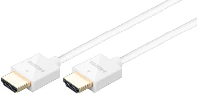 Immagine prodotto di goobay Super slim HDMI+ ad alta velocità con Ethernet Da spina HDMI+ A a spina HDMI+ A bianco 0,5 m