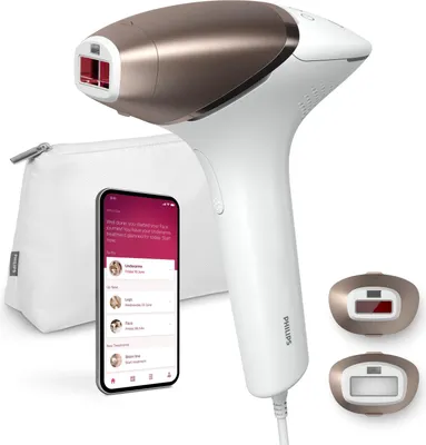 Obrázek produktu pro Philips Lumea Prestige Lumea IPL 8000 Series BRI945/00 IPL epilátor s technologií SenseIQ, Intenzivní pulzní světlo (IPL), Růžová, Bílá, 8,5 min, 1,5 min, Bikiny, Hruď, Vnitřní paže, Outer upper arms, 4,1 cm²