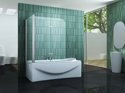 Produktbild von Eck-Duschtrennwand PERINTO 75 (Badewanne)