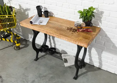 Produktbild von MASSIVMOEBEL24Konsolentisch Altholz 120x40x76 lackiert INDUSTRIAL #36