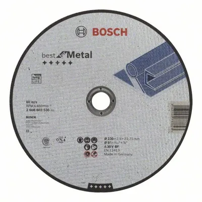 Produktbild von Bosch Trennscheibe gerade Best for Metal A 30 V BF, 230 mm, 2,5 mm 2608603530
