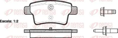 Produktbild von REMSA Bremsbeläge Satz Hinten Bremsklötze für CITROËN C4 Grand Picasso I (UA) 1241.00