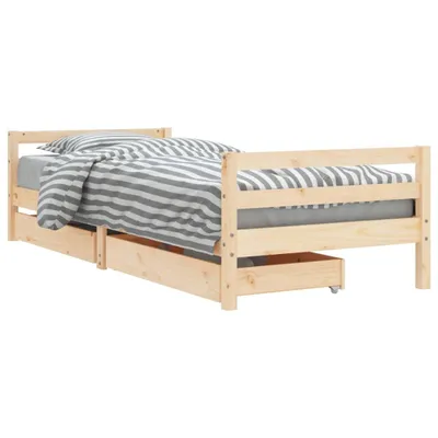 Obrázek produktu pro vidaXL Dětská postýlka se zásuvkami 90x190 cm borovicový masiv