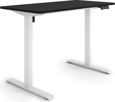 Produktbild von ESMART Germany ETX-121WB 120 x 60cm Schwarz Ergonomischer Steh-Sitz-Schreibtisch Stufenlos elektrisch höhenverstellbar 73,5 - 123,5 cm 3x Memory Aktivitätserinnerung Soft-Start/Stopp Schnelle Montage