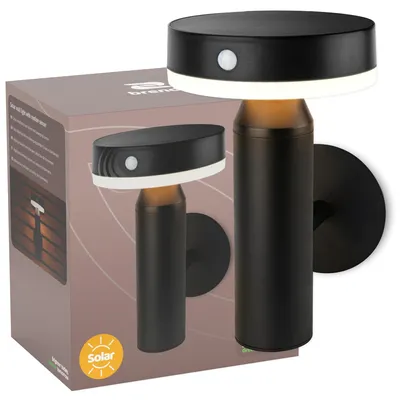 Solar-LED-Wandleuchte mit Bewegungsmelder, 400 Lumen, IP44, 3000K