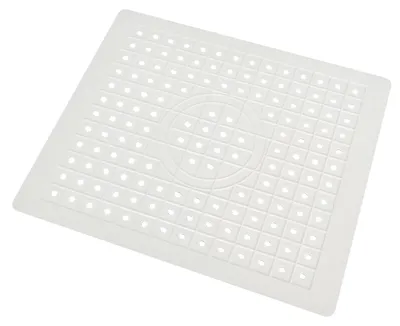 Spülbeckenmatte 31,5x26,2 cm, Antirutsch, weiß