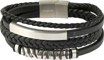 Produktbild von "Nolik" Armband aus Kunstleder mit Gravurplatte, VE-4