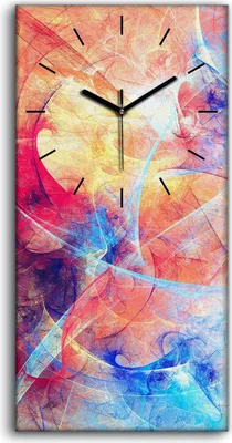 Produktbild von Wanduhr Uhr Wandbild Leinwand Geräuschlos 30x60 Malerei Abstrakte Kunst - schwarze Hände