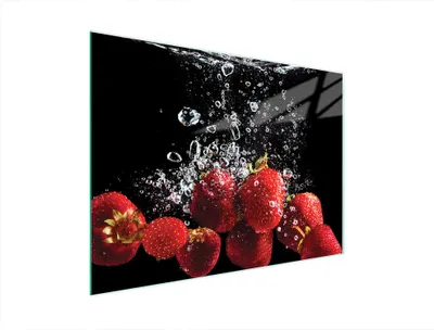 Produktbild von Glasschneidebrett 40x30 Erdbeeren