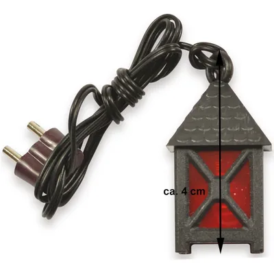 Produktbild von Schwarz Rote Laterne für Weihnachtskrippe 4 cm - 3,5V E5 | 78237 Krippen Beleuchtung