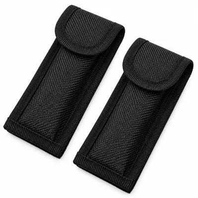 Productafbeelding van Messenhoes nylon zwart, 2 stuks, 20 x 45 cm