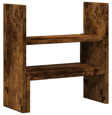 Obrázok produktu pre vidaXL Organizér na stôl nastaviteľný Smoked Oak 40x17x41 cm