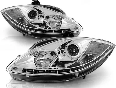 Produktbild von Scheinwerfer LED Tagfahrlicht Optik passend für Seat Leon 1P / Altea 5P 04-09 Chrom