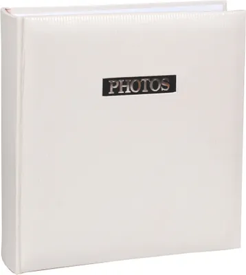 Produktbild von Elegance Fotoalbum 29x32 cm 100 weiße Seiten Jumbo Foto Album Buchalbum - Farbe: Weiß