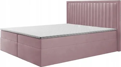 Produktbild von Boxspringbett RIKO , Topper Federkern , 140 x 200 cm , ( Rosa - Kronos 27 )