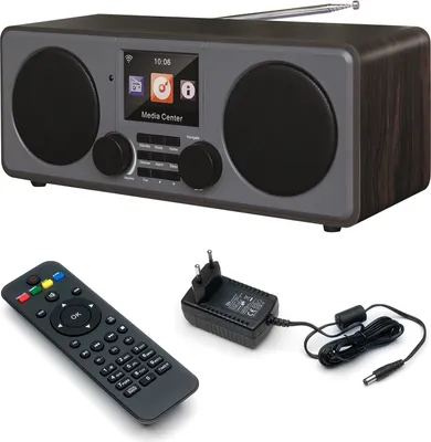 Produktbild von XORO IR Internetradio DAB600, MP3-Wiedergabe, USB, DAB+, WLAN: Farbe: Schwarz/Grau