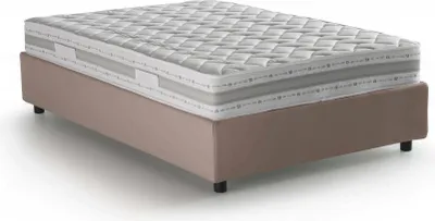 Produktbild von Quadratisches und halbes Bett Ddibar, Containerbett mit Stoffbespannung, 100%  Italy, Seitliche–ffnung, inklusive Matratze Cm 120x190, Turteltaube