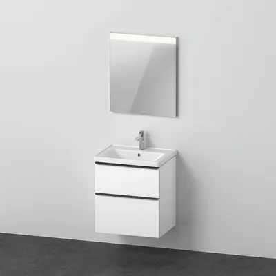 Image de D-Neo Ensemble pour meuble, lavabo pour meuble avec meuble sous-lavabo suspendu et miroirs LED, 600x480mm, DE0144018180000