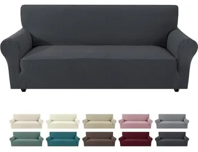 Productafbeelding van Stretch Sofa Cover voor 3-zitsbank in Donkergrijs