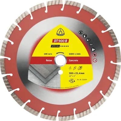 Produktbild von Klingspor DT 900 B Diamanttrennscheiben, 300 x 2,8 x 25,4 mm 20 Segmente 40 x 2,8 x 12 mm, Standard Turbo