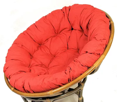 Produktbild von Polster für Papasansessel , Auflage , Ersatzpolster Papasan D 130 cm , Stoff Loneta rot
