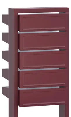 Produktbild von Briefkastenanlage Stairs for Five in Rot