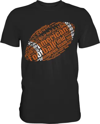 Produktbild von American Football T-Shirt – Black / 5XL