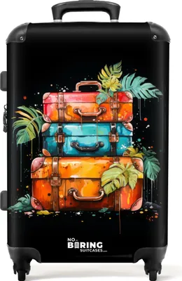 Produktbild von NoBoringSuitcases.com Hartschalen Koffer Mittelgroß 67x43x25 cm, 72L, Sommerliche Graffiti: Reisekoffer, Reisekoffer mit 4 Rollen