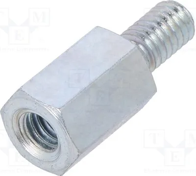Productafbeelding van 10 afstandsmuffen met schroefdraad, binnendiameter 10 mm, schroefdraad M4 (binnen en buiten). 226X10 afstandsstuk