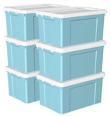 Produktbild von Cetomo 90L*6 Aufbewahrungsboxen, Aufbewahrungsbox mit Rollen & Deckel, Organizer