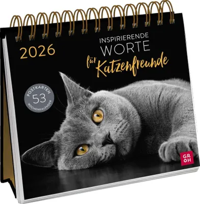 Produktbild von Postkartenkalender 2026: Inspirierende Worte für Katzenfreunde
