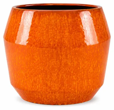 Zdjęcie produktu dla Duża donica ogrodowa ceramiczna Provencelia MONACO, Pomarańczowy, Ø51 x H44 cm, Obraz wygenerowany przez AI