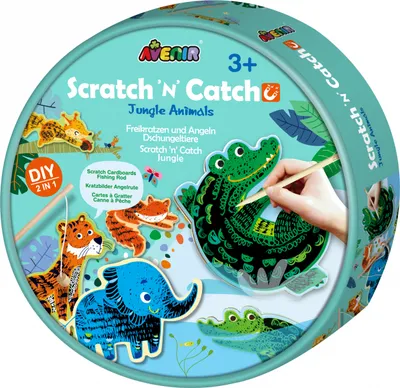 Produktbild von Avenir Scratch Spiel Dschungeltiere - kreatives Spielzeug für Kinder