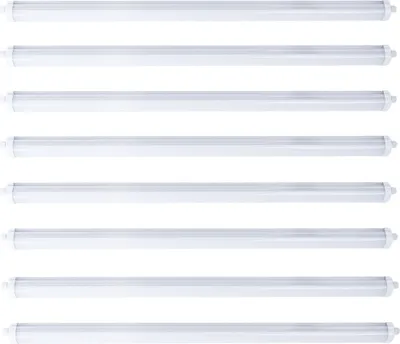 Produktbild von 8er Set LED Wannenleuchte, weiß, IP65, neutralweiß, L 150 cm