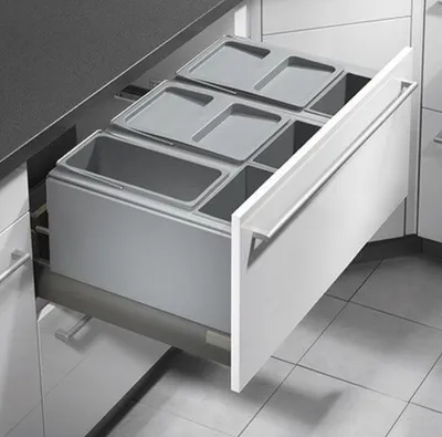 Obrázok produktu pre Hailo – systém na odpadky, vstavaná zásuvka 80 cm, vstavaný odpadkový kôš s predným výsuvom