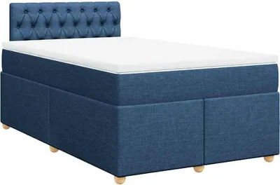 Obrázok produktu pre vidaXL Box spring posteľ s matracom modrá 120x190 cm látka