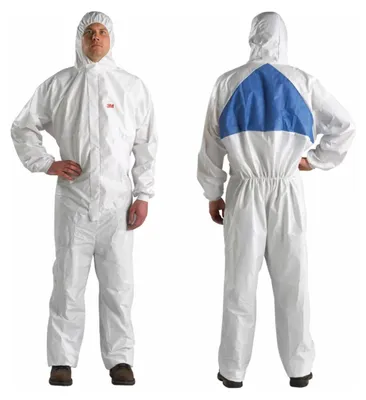 Image de Combinaison De Protection Blanche/bleu 4540 Combinaison De Protection Blanche/bleu 4540 - 3m