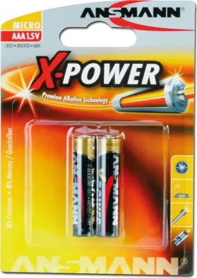 Immagine prodotto di ANSMANN X-POWER Micro AAA - Batteria 2 x tipo AAA - Alcalina