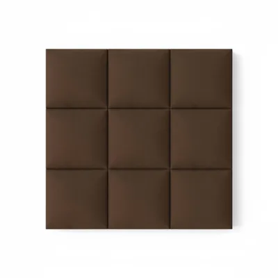 Produktbild von Komvortowy | Polsterpaneel | Wandkissen Velours Braun 30x30 cm | Wandpolster | Bettkopfteil | Wandpaneel